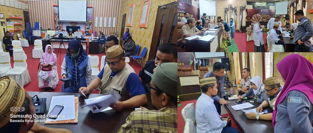 Hadirkan Anggota Partai Di KPU Kota Gorontalo, Tim Pengawasan Hadiri Langsung Proses Klarifikasi Anggota Partai Politik