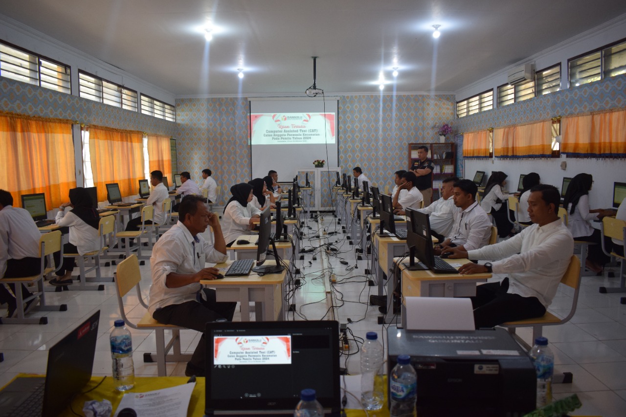 2 Hari Melaksanakan Tes Tulis Online Calon Anggota Panwascam, 18 Orang Tidak Hadir Saat Pelaksanaan Ujian