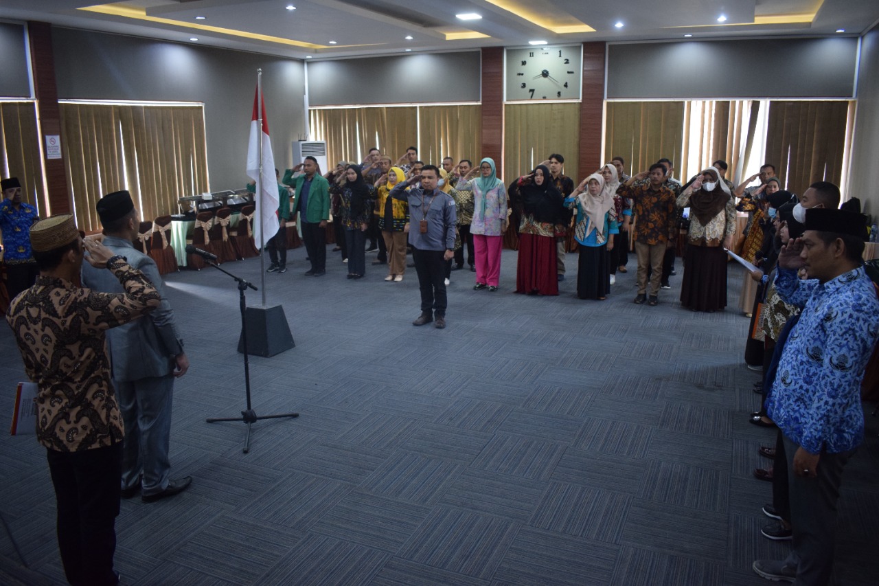 Peringatan Sumpah Pemuda, Bawaslu Kota Gorontalo Lakukan Upacara Perdana Bersama Panwaslu Kecamatan