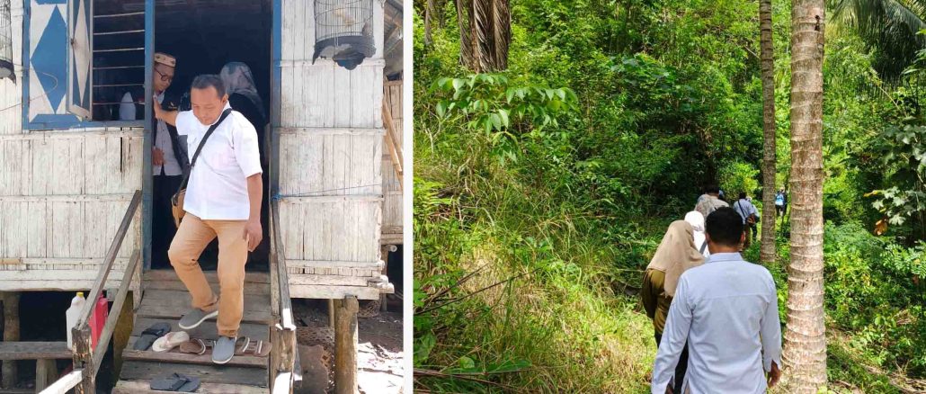 Anggota Bawaslu Kota Gorontalo koordinator divisi Penanganan Pelanggaran dan Penyelesaian Sengketa Erman Katili lakukan patroli kawal hak pilih melalui uji petik di kelurahan pilolodaa, Kecamatan Kota Barat tepatnya wilayah bagian pegununungan Hihibata pada Rabu (24/7