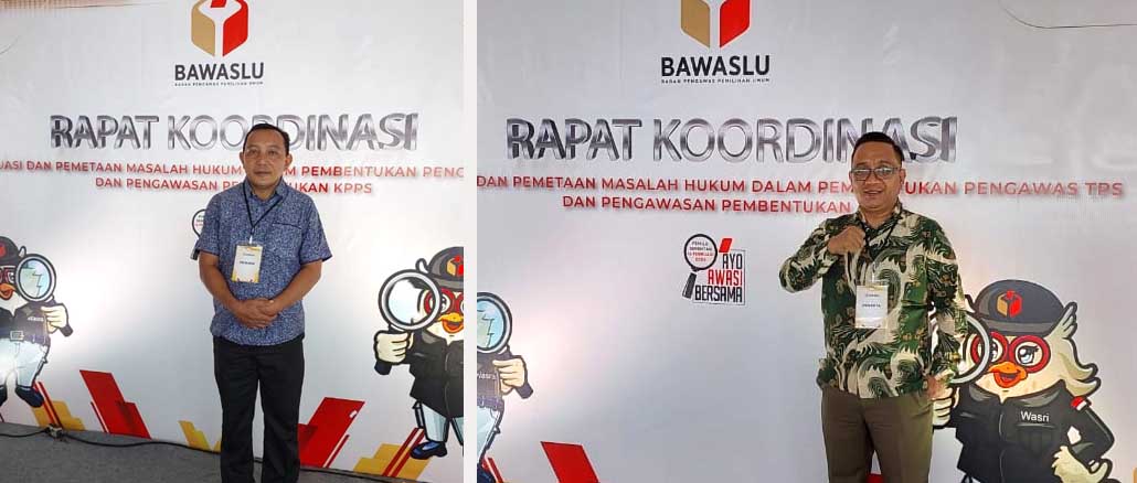 Bawaslu Kota Gorontalo Hadiri Rakor Evaluasi Pemetaan masalah Hukum Terkait Pembentukan PTPS dan Pengawasan Pembentukan KPPS