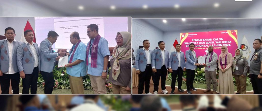 Bawaslu Kota Gorontalo lakukan pengawasan tahapan pendaftarn bakal pasangan calon bertempat di KPU Kota Gorontalo, Selasa (27/8/2024)