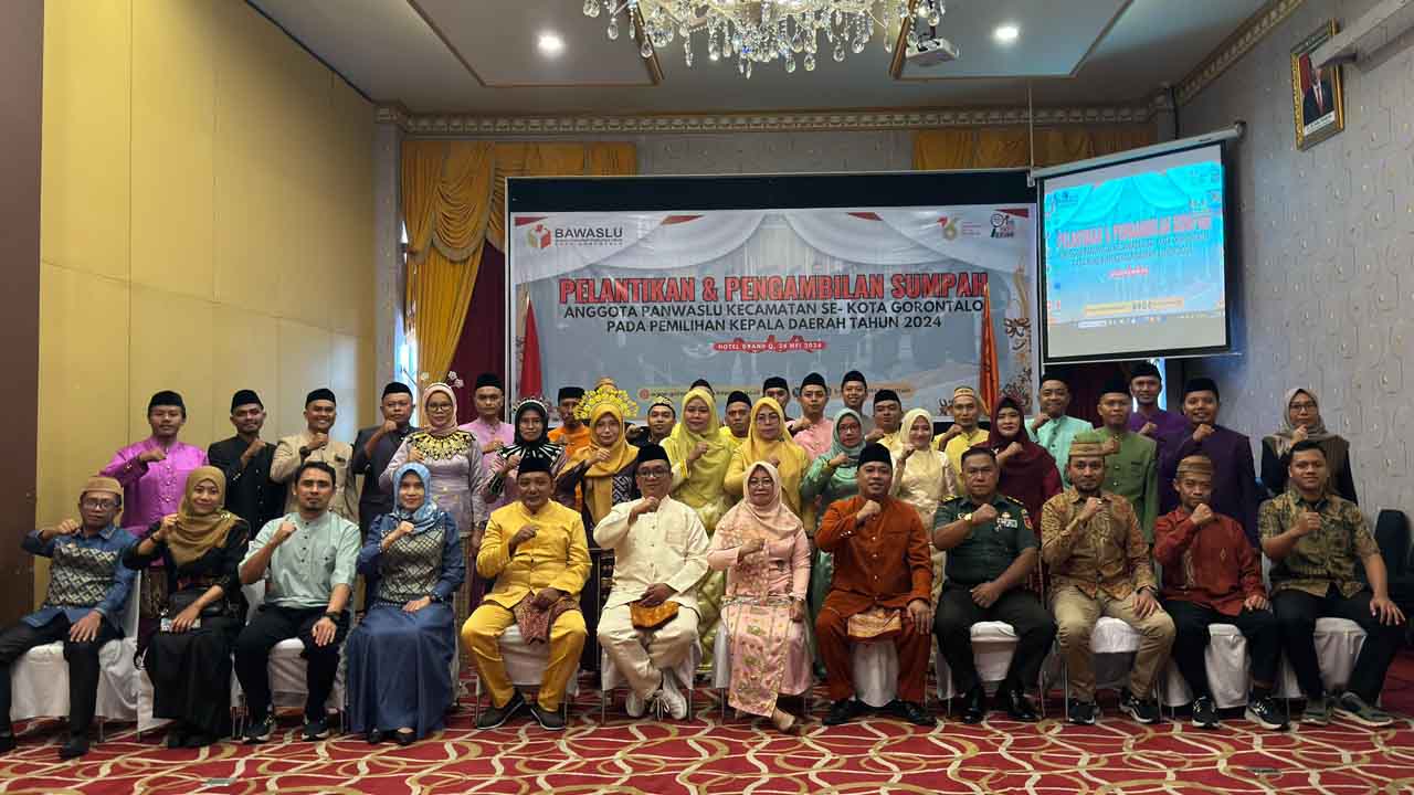 27 Orang Resmi Di Lantik. Ini Nama-Nama Panwas Kecamatan Pada Pemilihan Serentak 2024 di Kota Gorontalo
