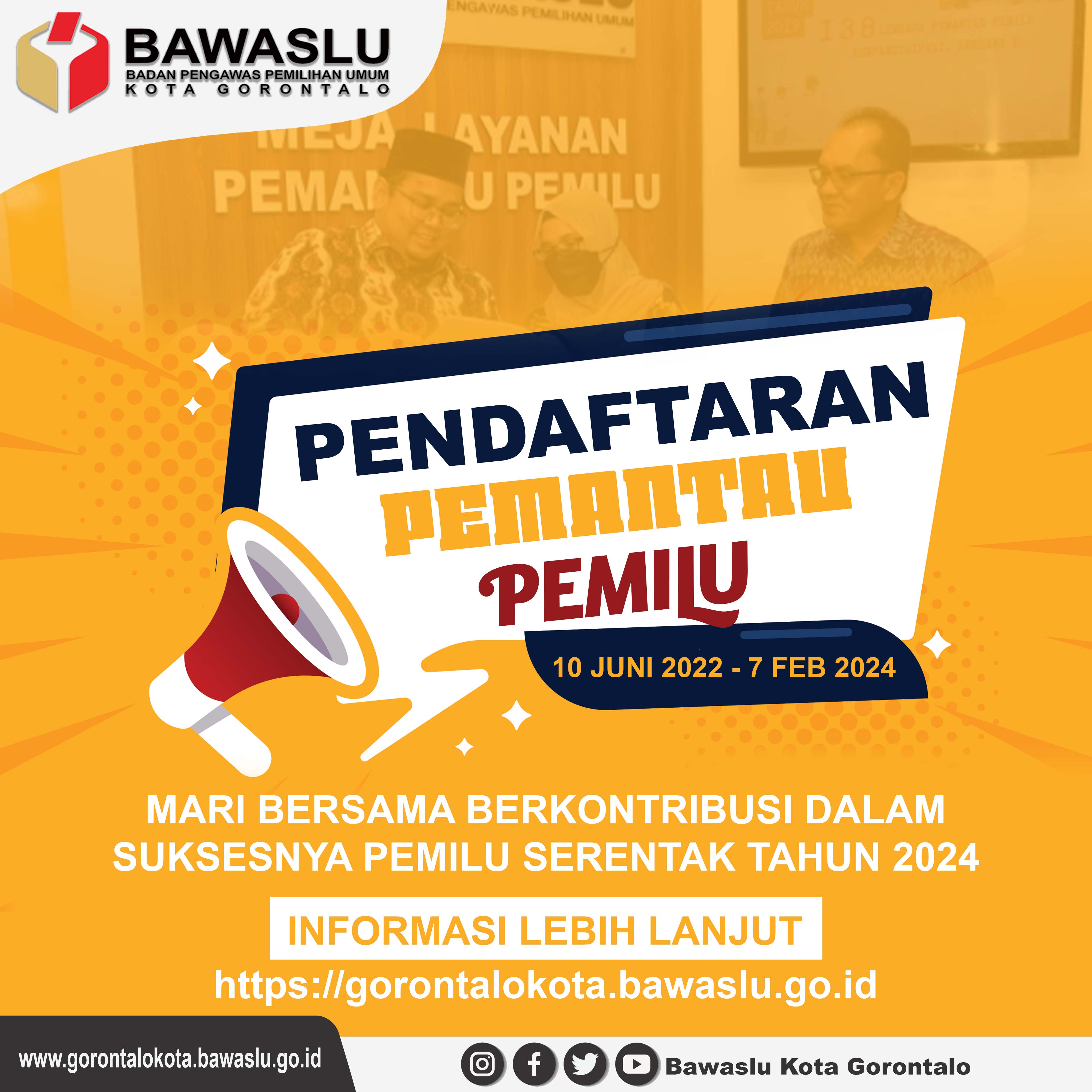 PENDAFTARAN PEMANTAU PEMILU TAHUN 2024
