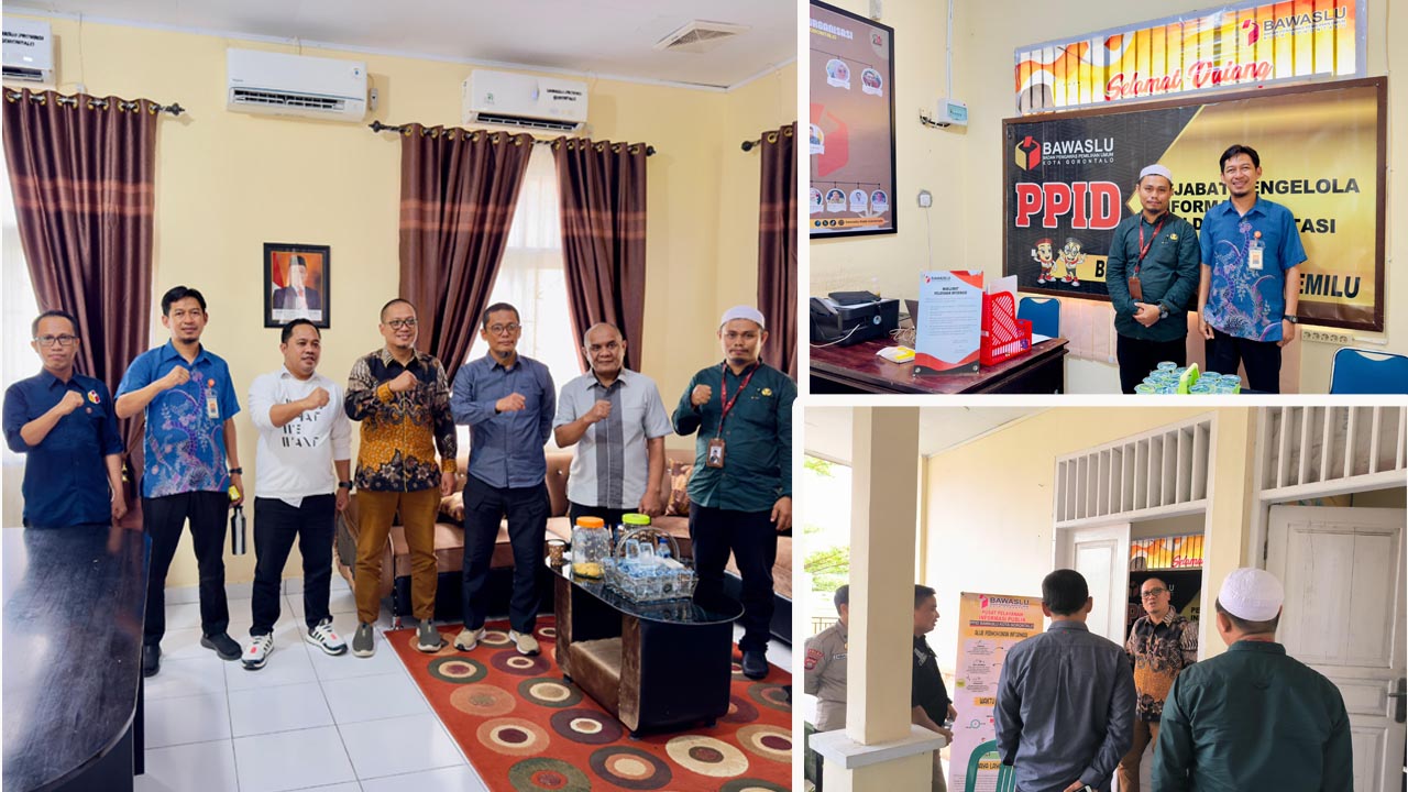 Saat Supervisi. TA Bawaslu Apresiasi Pengelolaan Data Informasi Bawaslu Kota Gorontalo