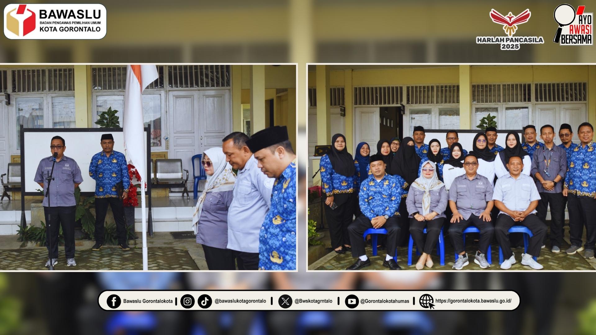 Upacara Memperingati Harlah Pancasila 2025 Bawaslu Kota Gorontalo
