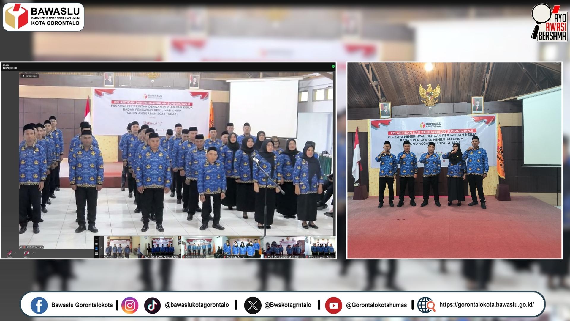 Pelantikan PPPK Bawaslu Kota Gorontalo