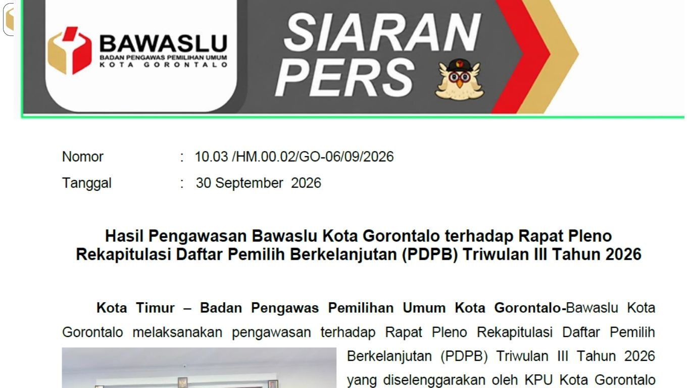 bawaslu kota gorontalo