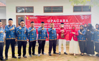 Bawaslu Kota Gorontalo gelar upacara memperingati hari kemerdekaan Republik Indonesia yang ke 79 dengan tema Nusantara Baru Indonesia Maju bertempat di Taman Keren Kelurahan Moodu Kecamatan Kota Timur Kota Gorontalo Sabtu (17/8/2024)