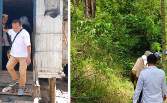 Anggota Bawaslu Kota Gorontalo koordinator divisi Penanganan Pelanggaran dan Penyelesaian Sengketa Erman Katili lakukan patroli kawal hak pilih melalui uji petik di kelurahan pilolodaa, Kecamatan Kota Barat tepatnya wilayah bagian pegununungan Hihibata pada Rabu (24/7
