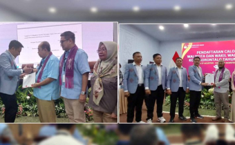 Bawaslu Kota Gorontalo lakukan pengawasan tahapan pendaftarn bakal pasangan calon bertempat di KPU Kota Gorontalo, Selasa (27/8/2024)